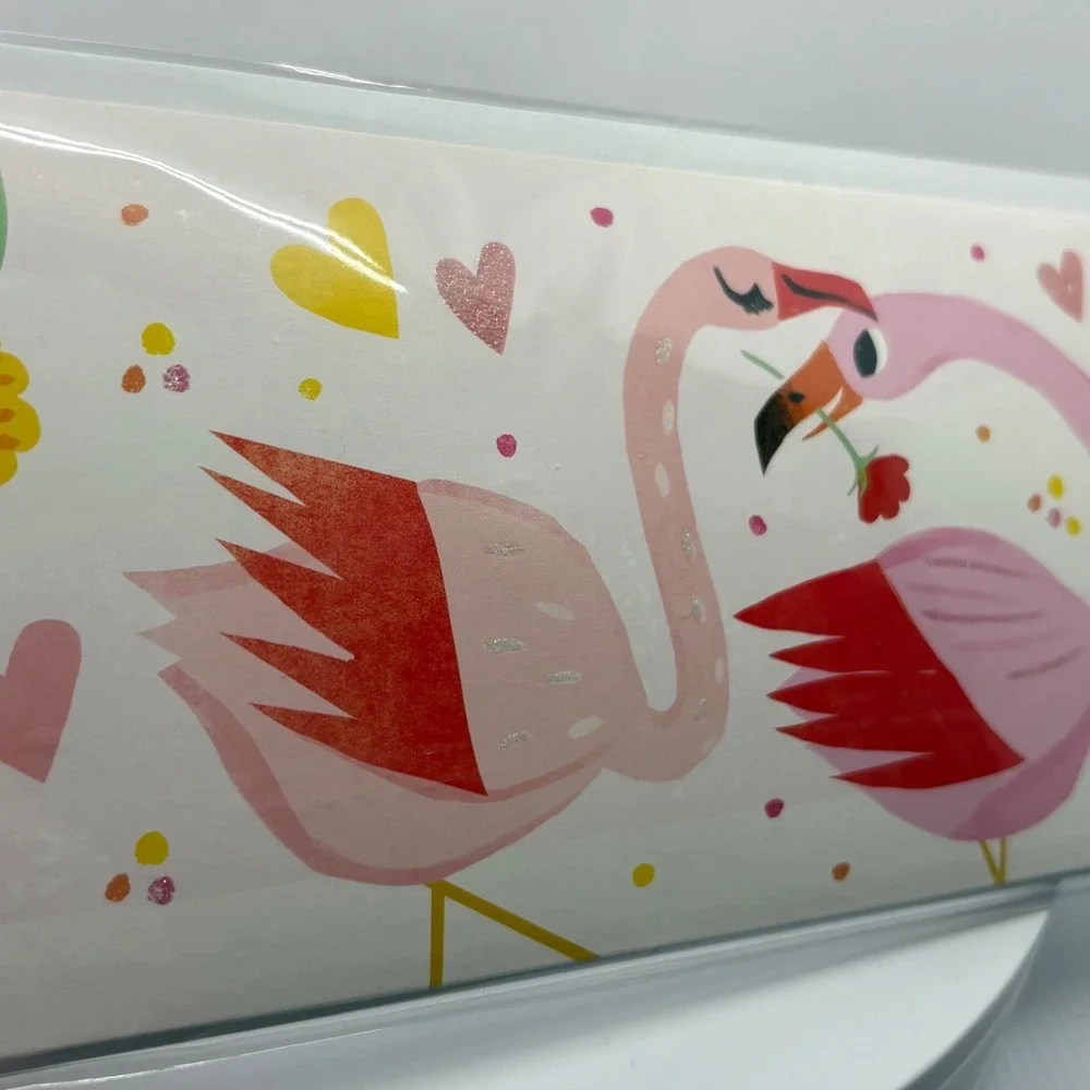 2‎ Valentines Day Cards Up With Paper Panoramics Pop Up Card Flamingos